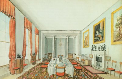 De Eetkamer in Aynhoe, 23 januari 1835 door Lili Cartwright